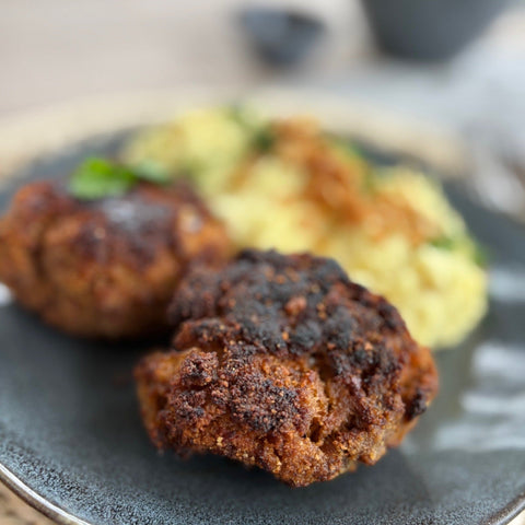 Fleischpflanzerl mit Kartoffelbrei